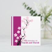 Cherry Blossom | Uitnodiging tot weddenschappen (Staand voorkant)