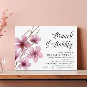 Cherry Blossom Uitnodiging voor Brunch & Bubble
