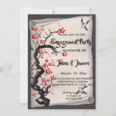 Cherry Blossom Verloving Kaart (Voorkant)