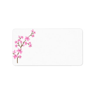 Cherry Blossom verzendadres label