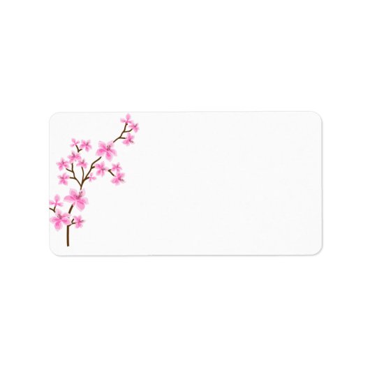 Cherry Blossom verzendadres label (Voorkant)