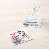 Cherry Blossom Vierkante Kartonnen Onderzetter (Insitu)