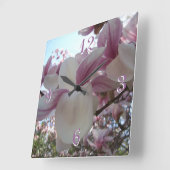 Cherry Blossom Vierkante Klok (Hoek)