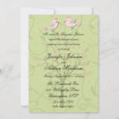 Cherry Blossom Vogels repetitie diner uitnodiging (Achterkant)