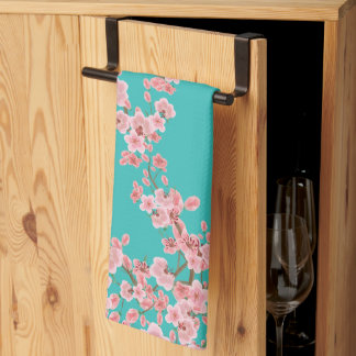 Cherry Blossom Watercolor Kitchen Towels Theedoek