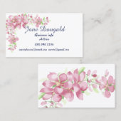Cherry Blossom Waterverf Art Custom Visitekaartje (Voorkant / Achterkant)
