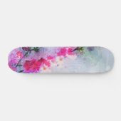 Cherry Blossom Waterverf Art Skateboard (Horizontaal)