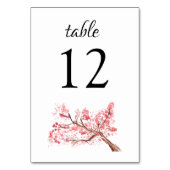 Cherry Blossom Waterverf Bloemen Roze Bruiloft Kaart (Voorkant)