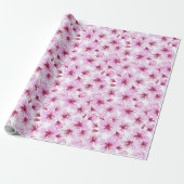 Cherry blossom waterverf cadeaupapier (Uitgerold)