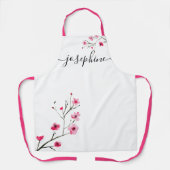 Cherry Blossom Waterverf flower Gepersonaliseerd Schort (Voorkant)