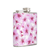 Cherry blossom waterverf heupfles (Rechts)