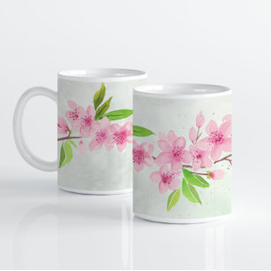 Cherry Blossom Waterverf Koffiemok