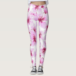 Cherry blossom waterverf leggings