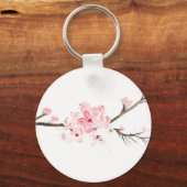 Cherry blossom waterverf sleutelhanger (Voorkant)