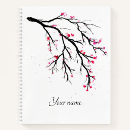Cherry blossom waterverf Spiral notebook Notitieboek