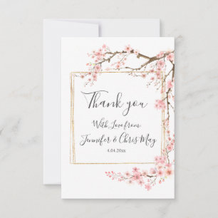 Cherry Blossom Wedding Bedankkaart