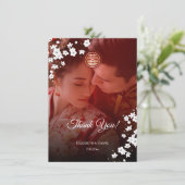 Cherry Blossom Wedding Bedankt (Staand voorkant)