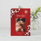 Cherry Blossom Wedding Bedankt (Staand voorkant)