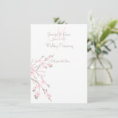 Cherry Blossom Wedding Church Programma's Kaart (Staand voorkant)