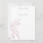 Cherry Blossom Wedding Church Programma's Kaart (Achterkant)