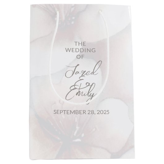 Cherry Blossom Wedding gepersonaliseerde cadeautas (Voorkant)