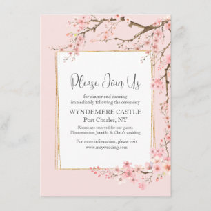 Cherry Blossom Wedding Informatiekaartje