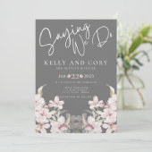Cherry Blossom Wedding Invitation Kaart (Staand voorkant)