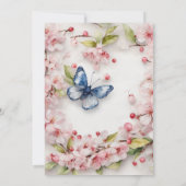 Cherry Blossom Wedding Invitation Kaart (Achterkant)