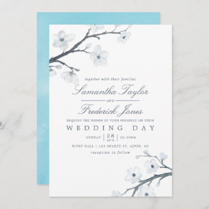 Cherry Blossom Wedding Invitation Kaart