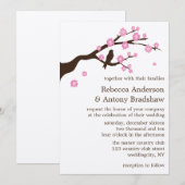 Cherry Blossom Wedding Invitations Kaart (Voorkant / Achterkant)