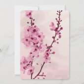  Cherry Blossom Wedding Invitations Kaart (Achterkant)