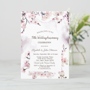 Cherry Blossom Wedding Jubileum Kaart