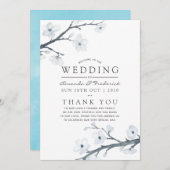 Cherry Blossom Wedding Programma (Voorkant / Achterkant)