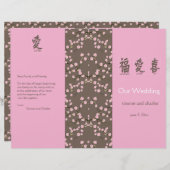 Cherry Blossom Wedding Programme (Voorkant / Achterkant)