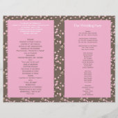 Cherry Blossom Wedding Programme (Achterkant)