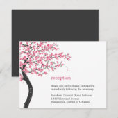Cherry Blossom Wedding Reception Card Informatiekaartje (Voorkant / Achterkant)