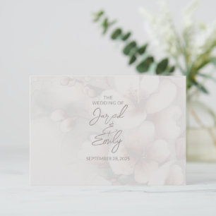 Cherry Blossom Wedding RSVP Kaartje