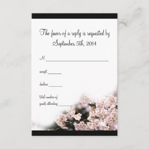 Cherry Blossom Wedding RSVP Kaartje