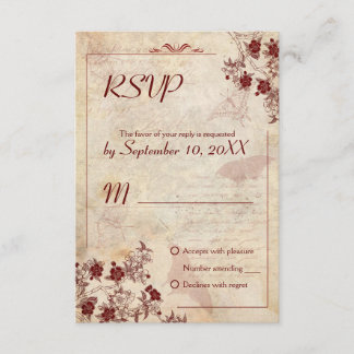 Cherry Blossom Wedding RSVP-uitnodiging RSVP Kaartje