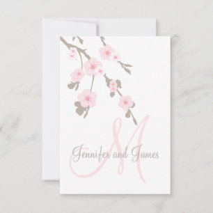 Cherry Blossom Wedding RSVP voor Square kaarten