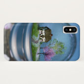 Cherry Blossom Wereldbol iPhone Case (Achterkant (horizontaal))