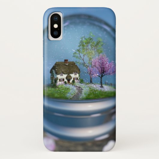 Cherry Blossom Wereldbol iPhone Case (Achterkant)