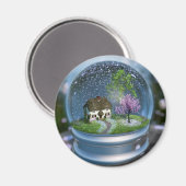 Cherry Blossom Wereldbol Magnet Magneet (Voorkant / Achterkant)