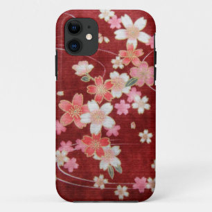 CHERRY BLOSSOM WISP - KIMONO PRINT COLLECTIE iPhone 11 HOESJE