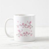 Cherry Blossom - Witte achtergrond Koffiemok (Links)