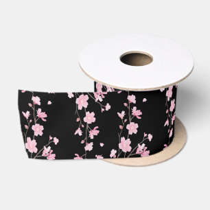 Cherry Blossom - zwart Lint