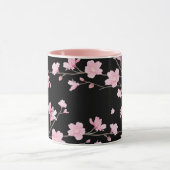 Cherry Blossom - zwart Mok (Midden)