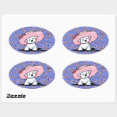 Cherry Blossoms Bichon Ovale Sticker (Vel)