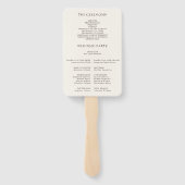 Cherry Blossoms Bloemen Bruiloft Programma Handwaaier (Achterkant)