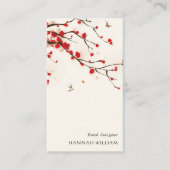 Cherry Blossoms Bloemen Visitekaartje met Logo (Voorkant)